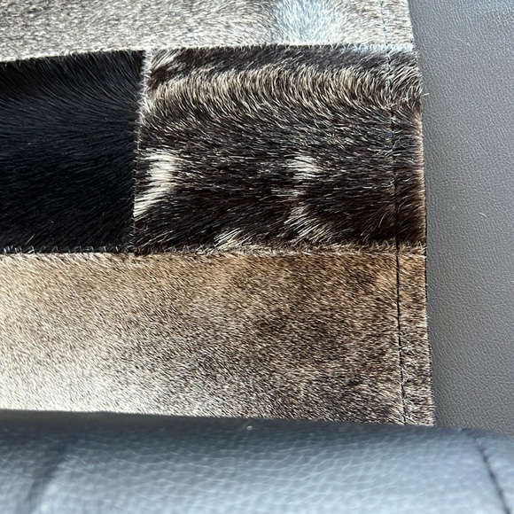 Natural Cowhide Patchwork Table Runner - Picture 7 of 8